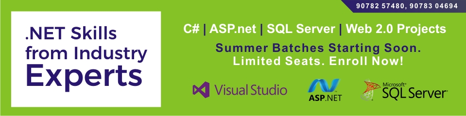 C#, ASP.net, SQL Server, Web 2.0 Project Development Training